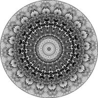 facile mandala, Facile mandalas fleurs coloration page sur blanc Contexte. vecteur