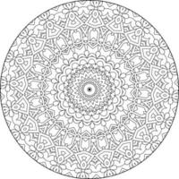 motif de mandala abstrait de vecteur. l'art sur le mur. livre de coloriage motif de dentelle le tatouage. conception pour une conception de chemise de peinture de papier peint et d'autocollant de tuile, ornement décoratif de cercle dans le style oriental ethnique vecteur