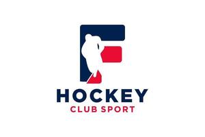 vecteur initiales lettre F avec le hockey Créatif géométrique moderne logo conception.