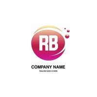 rb initiale logo avec coloré cercle modèle vecteur