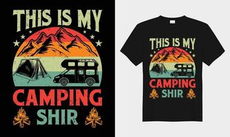 cette est mon camping chemise, vecteur typographie T-shirt conception