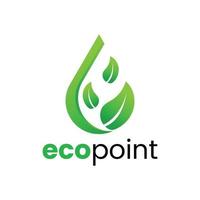 éco point marque logo icône vecteur illustration.