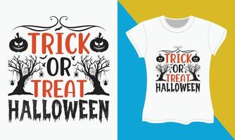 Halloween T-shirt conception, Halloween svg Couper des dossiers conception. tour ou traiter Halloween vecteur