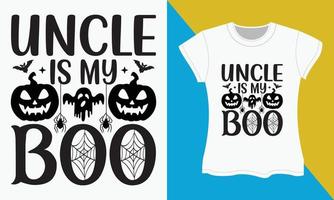 Halloween marrant famille typographie T-shirt conception, oncle est mon huer vecteur