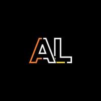 abstrait lettre Al logo conception avec ligne lien pour La technologie et numérique affaires entreprise. vecteur