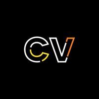 abstrait lettre CV logo conception avec ligne lien pour La technologie et numérique affaires entreprise. vecteur