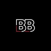 abstrait lettre bb logo conception avec ligne lien pour La technologie et numérique affaires entreprise. vecteur