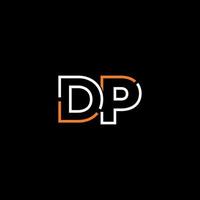 abstrait lettre dp logo conception avec ligne lien pour La technologie et numérique affaires entreprise. vecteur