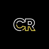 abstrait lettre cr logo conception avec ligne lien pour La technologie et numérique affaires entreprise. vecteur