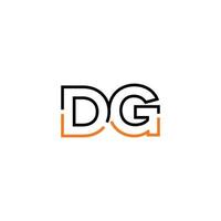 abstrait lettre dg logo conception avec ligne lien pour La technologie et numérique affaires entreprise. vecteur