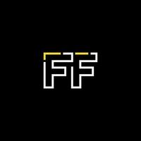 abstrait lettre ff logo conception avec ligne lien pour La technologie et numérique affaires entreprise. vecteur
