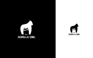 gorille et hibou logo vecteur