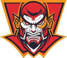 rouge diable sport logo vecteur illustration