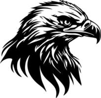 noir et blanc Aigle tête symbole graphique illustration vecteur