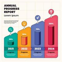 annuel le progrès infographie vecteur