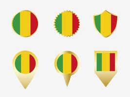 vecteur drapeau ensemble de Mali.
