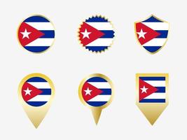 vecteur drapeau ensemble de Cuba