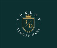 modèle de logo de luxe royal de lettre d'identification initiale dans l'art vectoriel pour le restaurant, la royauté, la boutique, le café, l'hôtel, l'héraldique, les bijoux, la mode et d'autres illustrations vectorielles.