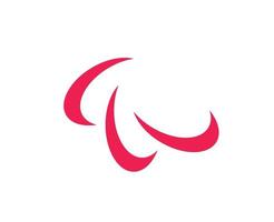paralympique Jeux officiel symbole logo rouge abstrait conception vecteur illustration