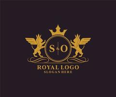 initiale donc lettre Lion Royal luxe héraldique, crête logo modèle dans vecteur art pour restaurant, royalties, boutique, café, hôtel, héraldique, bijoux, mode et autre vecteur illustration.