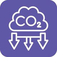 CO2 la pollution icône vecteur conception