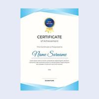 pente bleu certificat de réussite adapté pour récompenses dans entreprise, personnel entreprise, et communauté vecteur