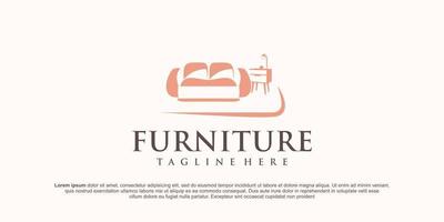 minimaliste meubles logo conception style collection vecteur