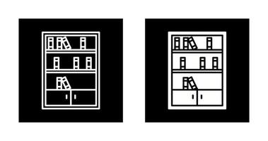 icône de vecteur d'étagère de livres
