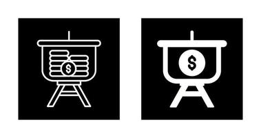 icône de vecteur de présentation dollar