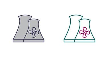 icône de vecteur de centrale nucléaire