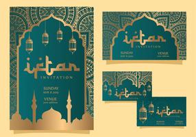 conception de vecteur d'invitation iftar