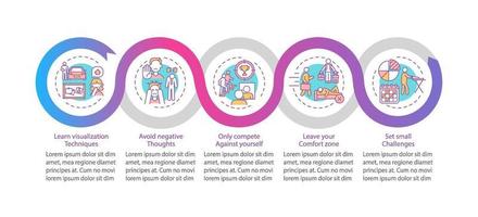 modèle d & # 39; infographie vectorielle de stratégies d & # 39; auto-amélioration vecteur