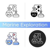 icône de chimie marine vecteur