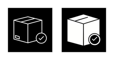 livraison valide de l'icône de vecteur d'emballage