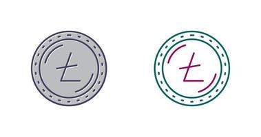 icône de vecteur de devise litecoin