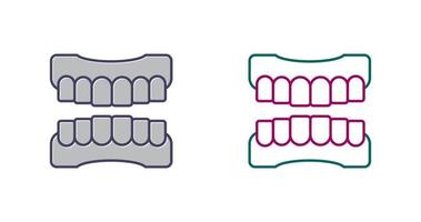 icône de vecteur de dentier