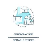 icône de concept de tubes cathodiques vecteur