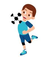 enfant en jouant Football illustration vecteur