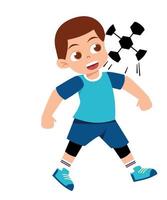 enfant en jouant Football illustration vecteur