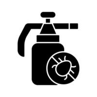 icône de glyphe noir de pesticides vecteur