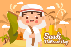 Fête nationale saoudienne vecteur