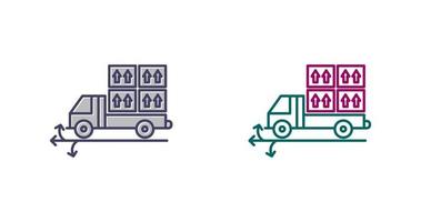 icône de vecteur de points de livraison multiples