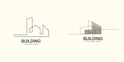 bâtiments logo avec unique concept pour universel pays, réel domaine, bâtiment, architecture vecteur