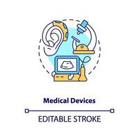 icône de concept de dispositifs médicaux vecteur