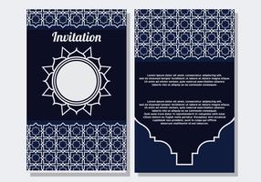 Modèle d'invitation de style islamique vecteur