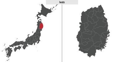 carte Préfecture de Japon vecteur