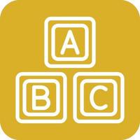 abc blocs icône vecteur conception