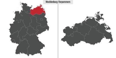 carte Etat de Allemagne vecteur