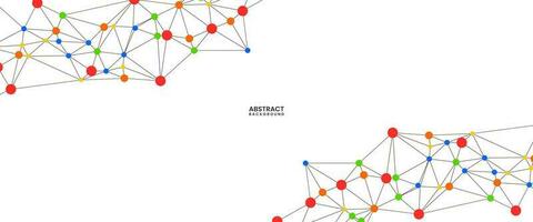 abstrait Contexte avec Triangle forme modèle et coloré points moléculaire vecteur