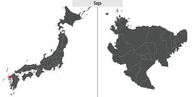 carte Préfecture de Japon vecteur